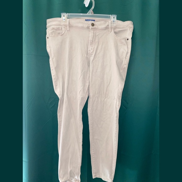OLD NAVY mid rise rockstar jeans in cream size 16 regular see description - Picture 1 of 5